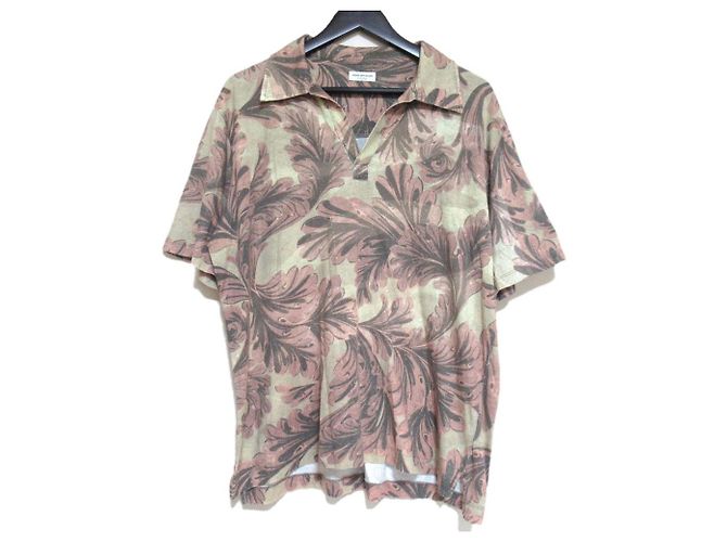 Autre Marque Polo en coton botanique Dries Van Noten Rose Beige