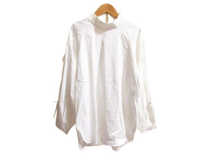Autre Marque Blenheim Bluse mit Bandärmeln Weiß