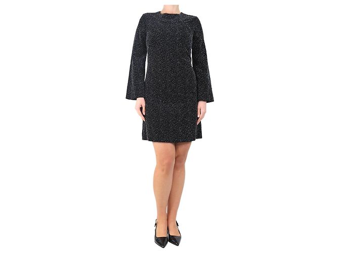 Bella Freud Robe mini à pois noirs scintillants - taille