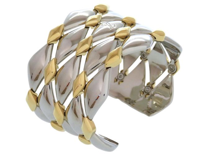 Louis Vuitton Maltage Stud Charm Armband Silber Golden