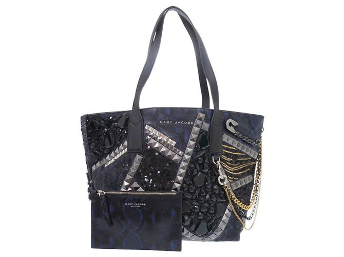 Blauer Tote Bag von Marc Jacobs mit Pouch Schwarz