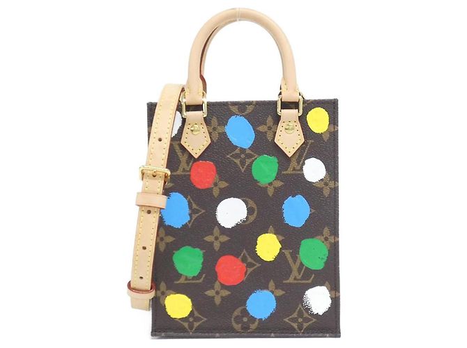 Borsa Petite Sac Plat Monogram Louis Vuitton Marrone