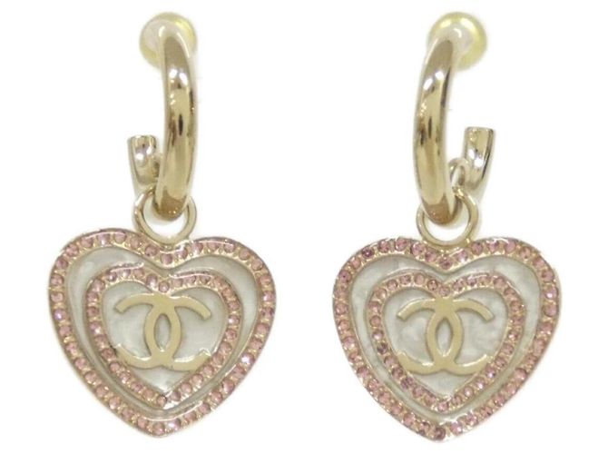 Orecchini a perno Chanel in oro, rosa e bianco D'oro