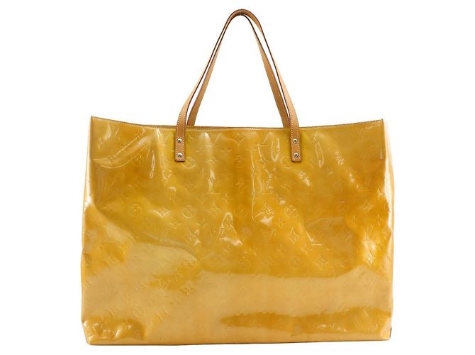 Louis Vuitton Reed GM Tote/Boston Bag Beige Yellow