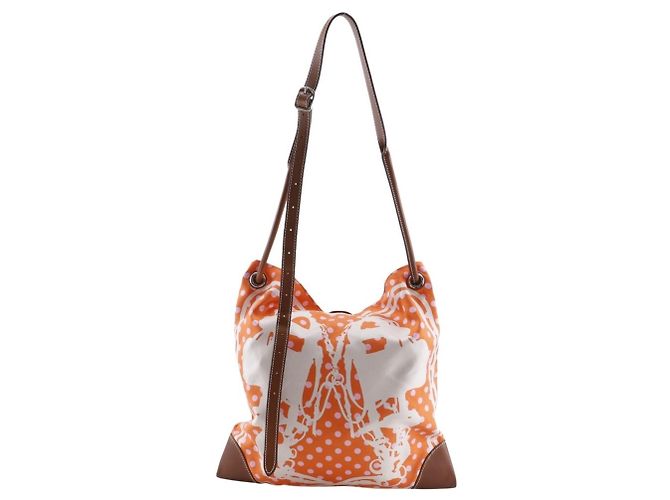 Bolsa de Ombro Silky City PM da Hermès Laranja