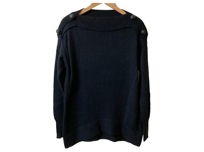 Autre Marque Strickpullover BLAMINK C 5G TENJIKU BN LS Schwarz