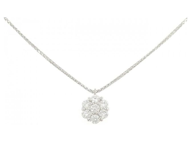 Autre Marque Diamant-Halskette PT900/PT850 Silber