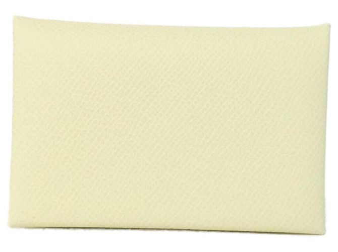 Hermès Hermes Calvi Business Card Case Yellow
