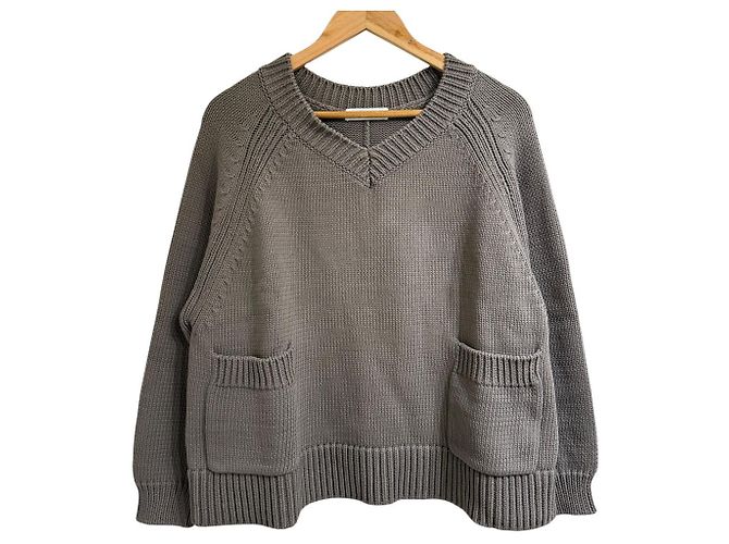 Autre Marque V-Ausschnitt Strickpullover Liliyan von ebure Beige