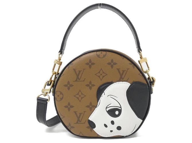 Louis Vuitton Borsa a spalla con dalmati per cappello morbido Marrone