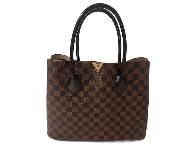 Bolso de mano Louis Vuitton Kensington de piel marrón Castaño