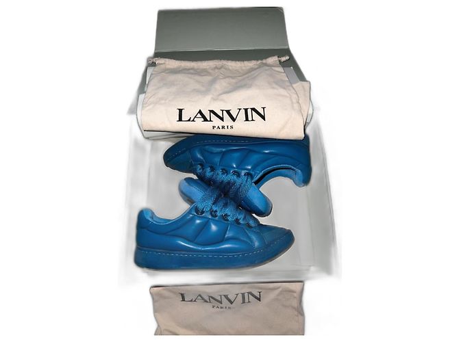 Lanvin Forest Sneaker Blau Kunstleder