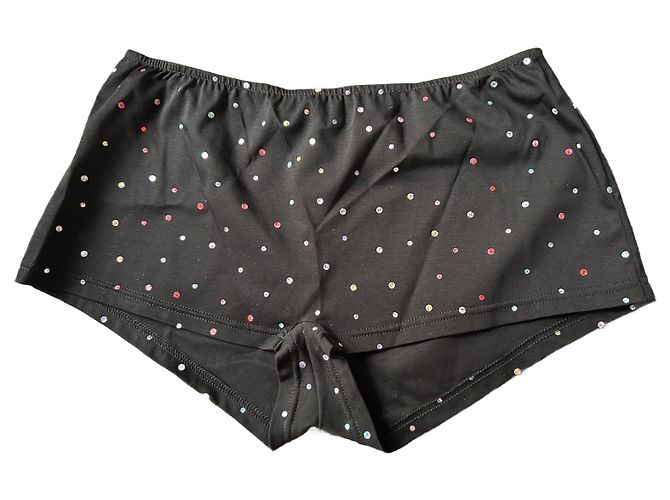Chanel Shorty Culotte Black CC Pattern Size 36
