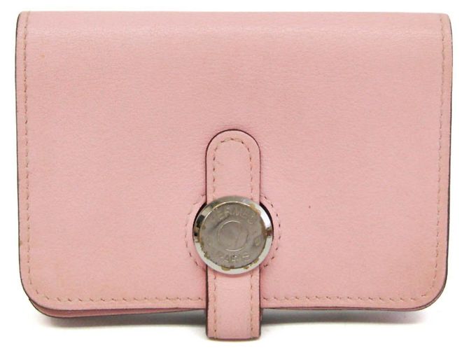 Hermès Hermes Dogon Swift Leather Card Case in Pink