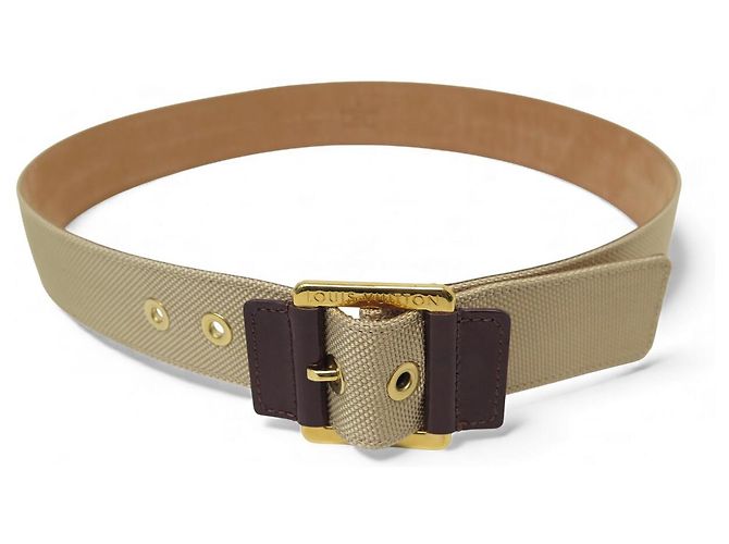 CINTA LOUIS VUITTON T80 CANVAS E COURO VERNIZ AMARANTE NOVA