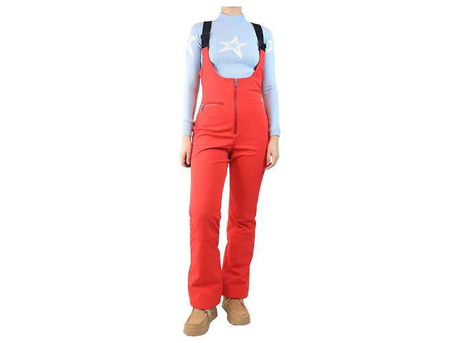Poivre Blanc Red stretch ski bib pants - size L