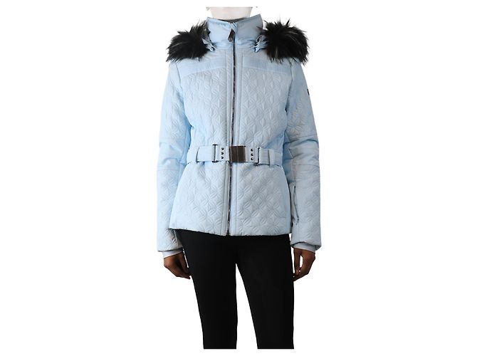 Poivre Blanc Whisper blue quilted ski jacket - size L