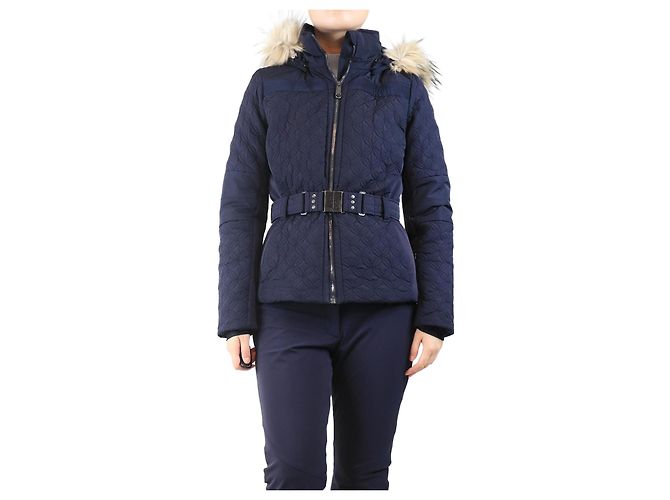 Poivre Blanc Navy quilted ski jacket - size M Black Navy blue