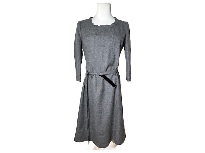 Vintage Courreges Wollkleid grau 38/M