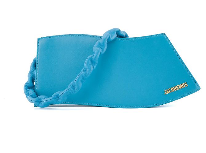 JACQUEMUS - Bolsa de ombro La Vague Jacquemus em couro azul