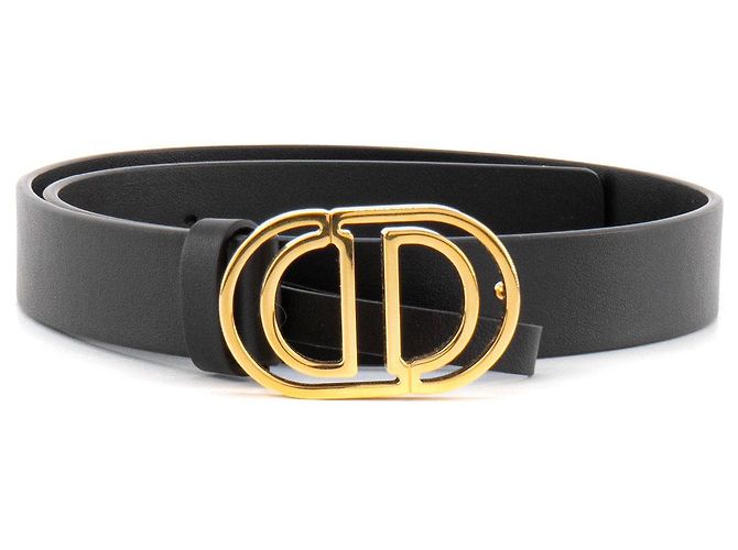 DIOR - Cintura 30 Montaigne Dior in pelle nera (T65) Nero