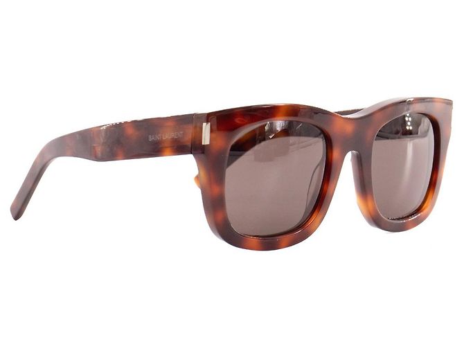 SAINT LAURENT - Lunettes de soleil Monceau Saint Laurent en écaille marron Brown