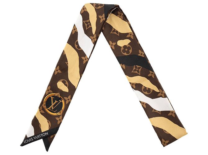 LOUIS VUITTON - Twilly League of Legends Louis Vuitton en seda marrón edición limitada Castaño
