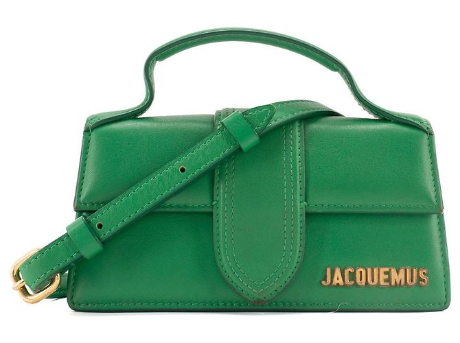 JACQUEMUS - Bolsa transversal Bambino Jacquemus em couro verde