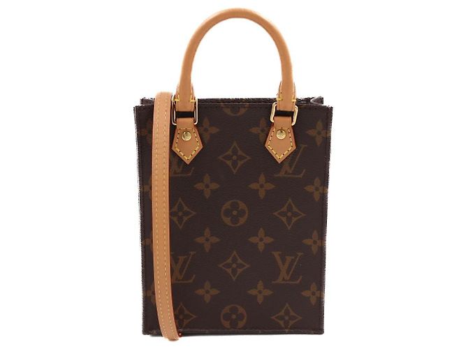 Louis Vuitton Monogram Petit Sac Plat Toile Marron