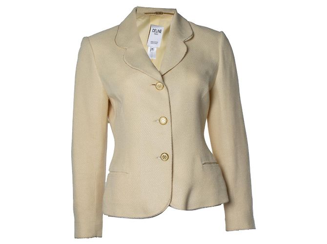 Céline, gelbe Tweed-Blazer