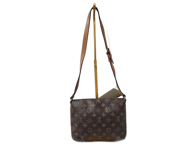 Louis Vuitton Monogram Canvas Musette Tango Strap Bag Brown