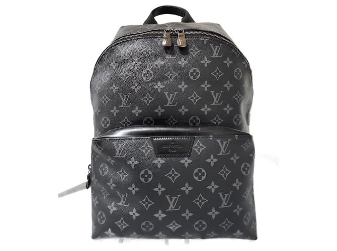 Louis Vuitton Monogram Eclipse Canvas Discovery Backpack Bag Black Grey