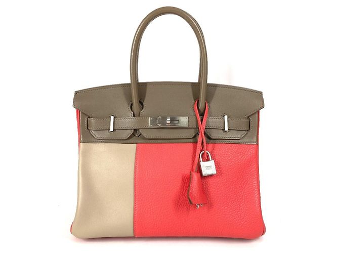 Bolsa Tote Hermès Birkin 30 Marrom Rosa Taupe
