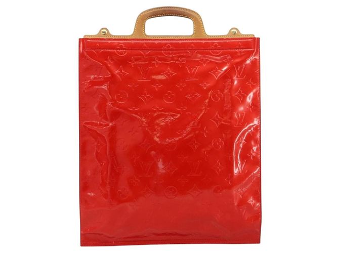 Louis Vuitton Stanton Handtasche Monogram Vernis Rot