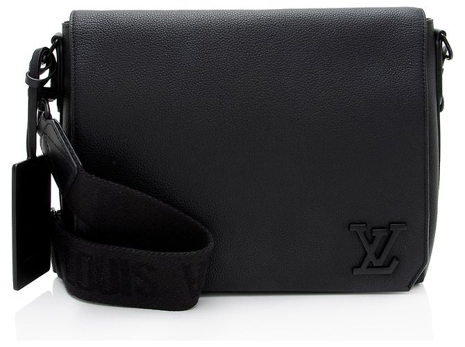 Mensajero Takeoff Aerogram de Piel de Ternera Louis Vuitton Negro