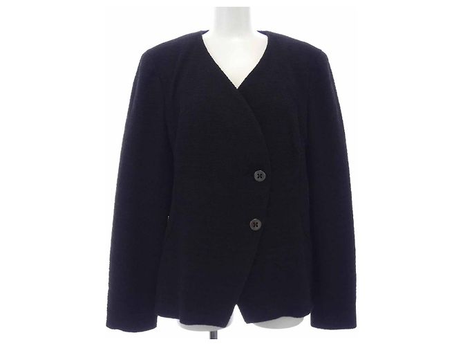 Chaqueta sin cuello Chanel Negro