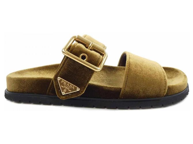 Prada Samt-Sandalen Braun