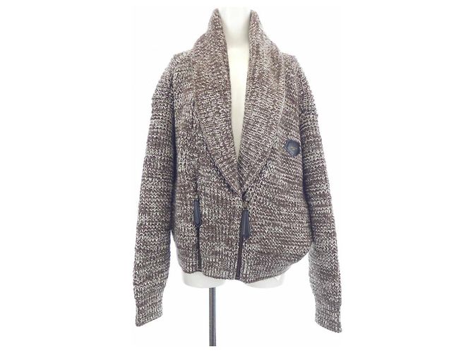 Louis Vuitton Strickjacke Braun Weiß