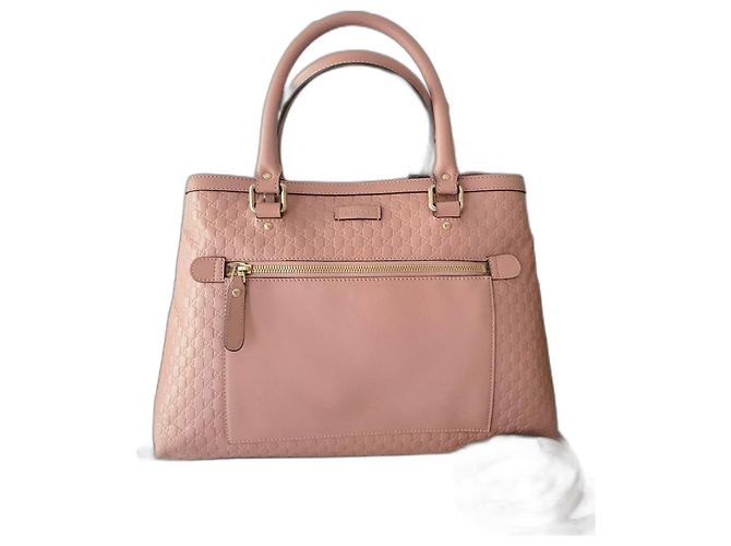 Bolsa de mão Gucci Guccissima Dome Rosa Dourado