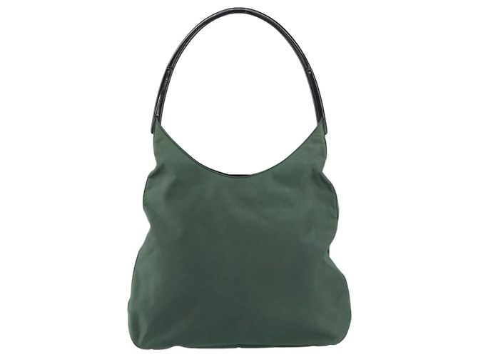 Sac à épaule vintage Prada Tessuto Vert