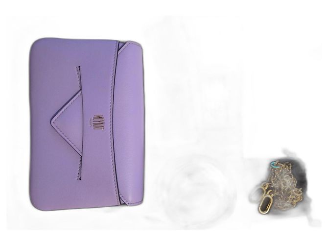 Moynat Enveloppe Chain Schultertasche Lavendel Leder