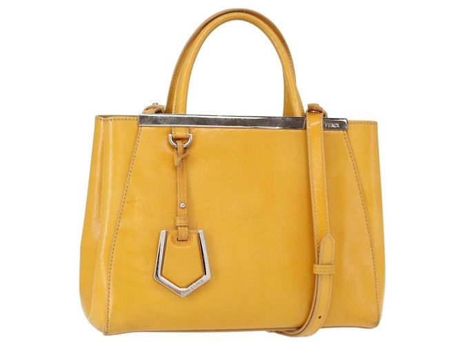 2 Jours Fendi 2Jours Leather Medium Jaune