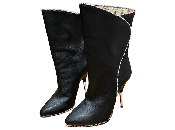Botas de couro preto Gucci 37
