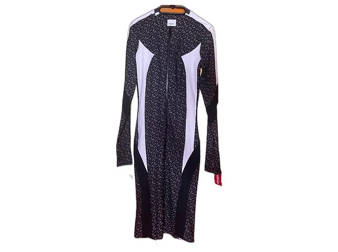 Burberry Kleid aus Polyester mehrfarbig Mehrfarben