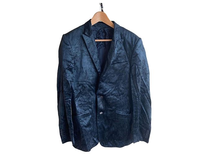 Blazer Versace Nero in Cotone e Viscosa
