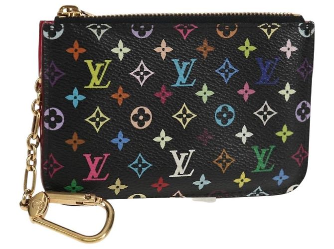 Louis Vuitton Pochette clés NM Monogram Multicolor Canvas Black