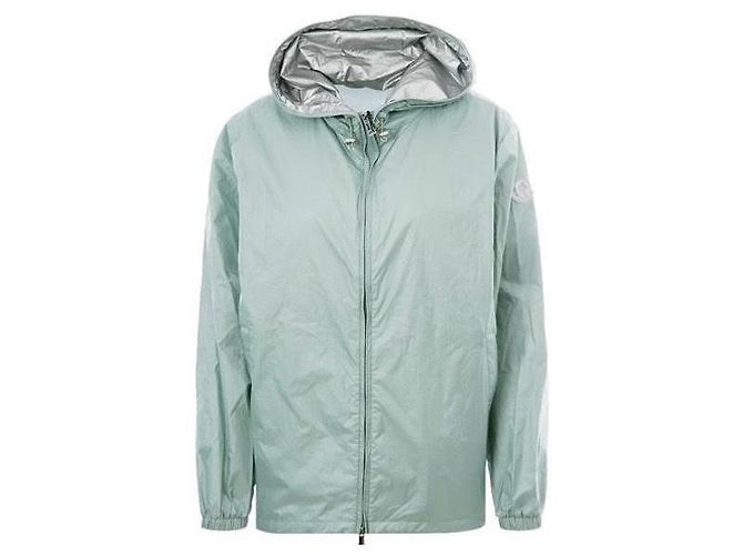 Moncler Mantel Hellgrün Polyamid Größe 1