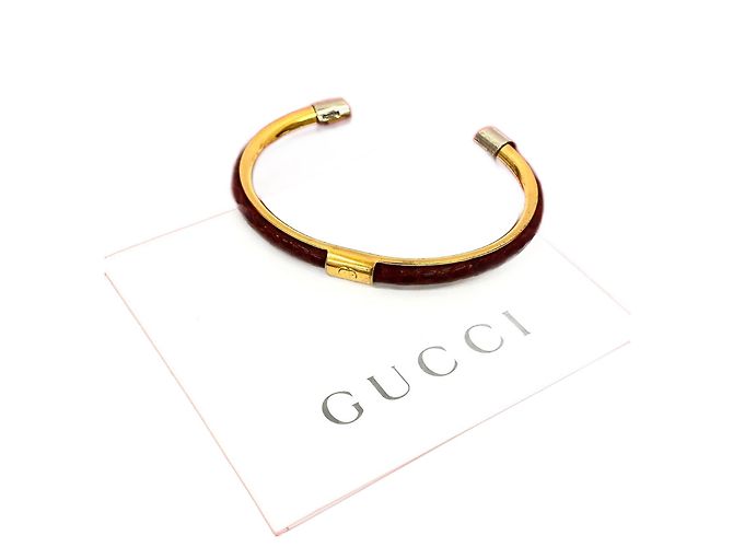 Pulseira de couro Gucci Vermelho