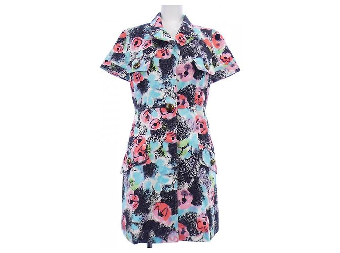 Chanel Kleid Schwarz Pink Blau