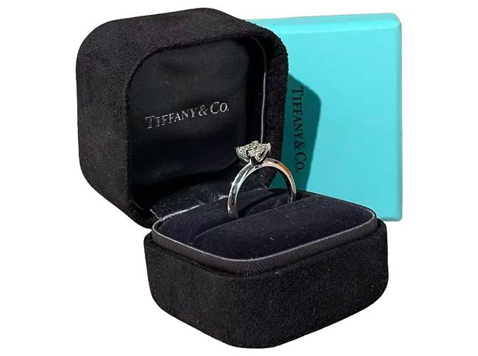 Anillo de compromiso de diamante Tiffany & Co. 1,08 ct i vvs2 Plata